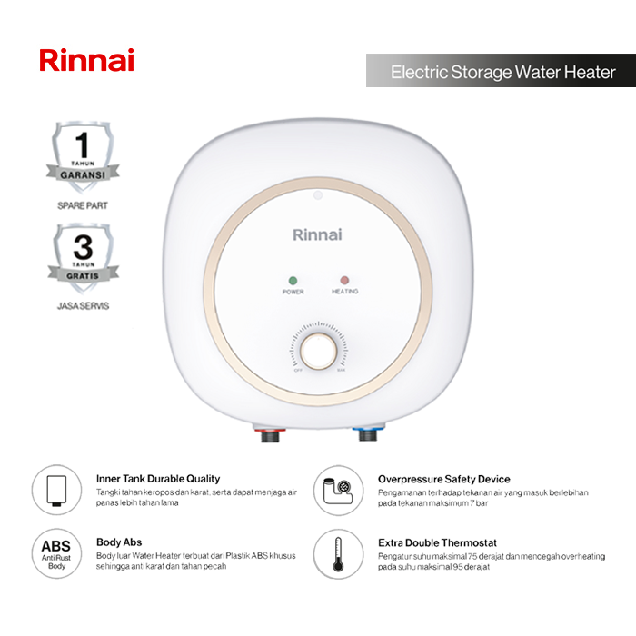 Rinnai Water Heater Listrik 10 Liter - RES-A10C-02C